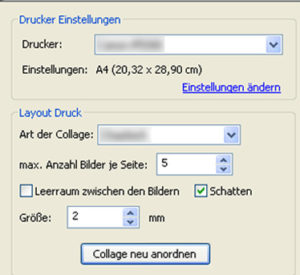 Photo Collage Printer Tip 1, Einstellung der Bildanzahl